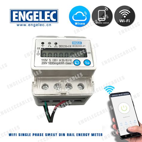 WiFi DIN Rail Single Phase Smart Energy Meter Remote Control From