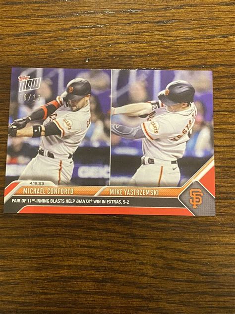 Topps Now Mlb Michael Conforto Mike Yastrzemski Giants Red