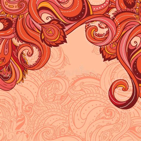 Floral Paisley Indian Ornate Seamless Pattern Stock Illustration