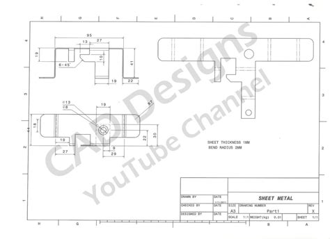 Sheet Metal Drawings For Practice Forest Grace