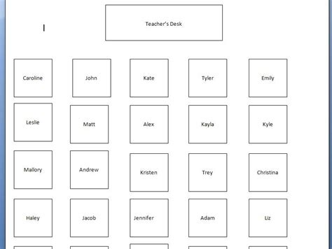 Assignments Seating Chart