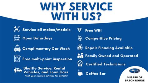 Subaru Service Menu | Subaru of Baton Rouge