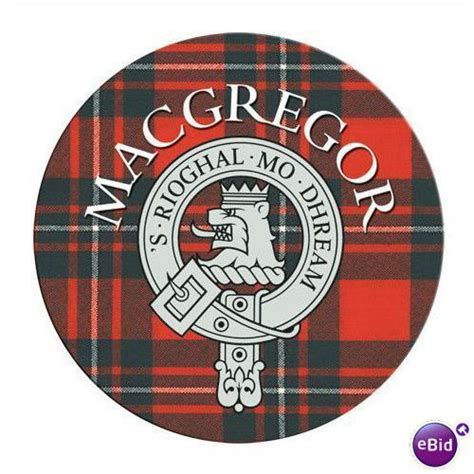 Clan Macgregor Clan Crest Tartan Cork Round Coasters Set Of 2 Clan