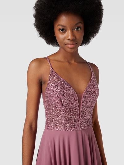 Hey Kyla Abendkleid Mit Paillettenbesatz Mauve Online Kaufen