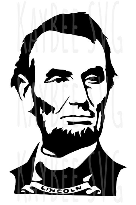 President Abraham Lincoln Portrait Svg Png  Clipart Digital Cut File