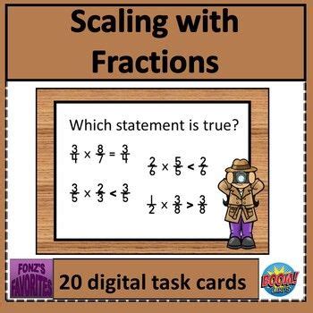 Scaling With Fractions Boom Cards Distance Learning Digital Task