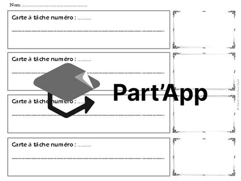 Part App 24 cartes à tâches de lecture replacer écrire