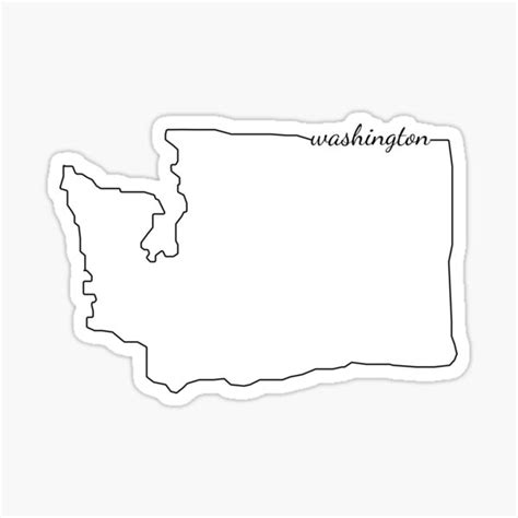 "Washington State Outline" Sticker for Sale by sofiavvv | Redbubble