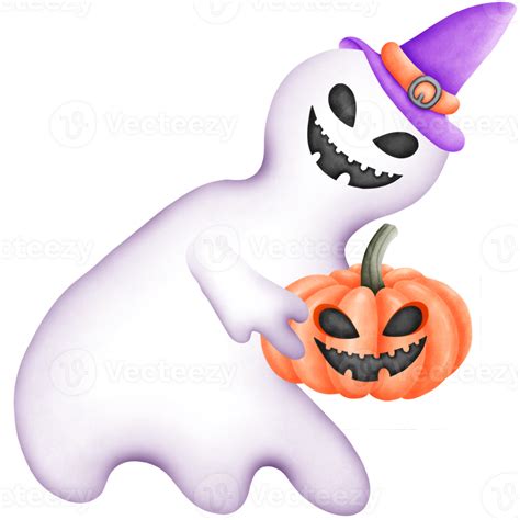 Cute Watercolor Halloween Clipart Trick Or Treat Illustration