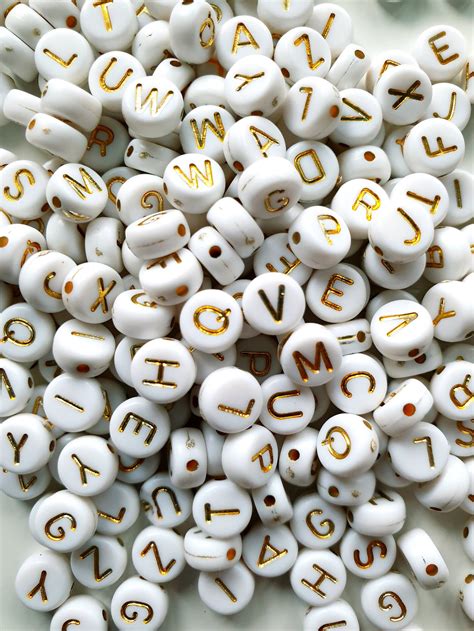 Alphabet Letter Beads 7mm Alphabet Beads A-Z Letter Beads - Etsy