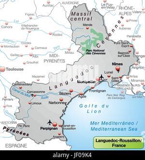 Mapa De Languedoc Rosell N Como Una Descripci N General Mapa En Color