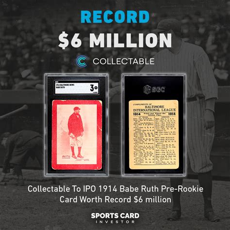 Sports Card Investor Collectable To Ipo Babe Ruth Pre Rookie Card