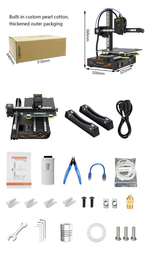 Kingroon KP3 PRO S1 3D Printer DIY FDM High Precision Resume Printing ...