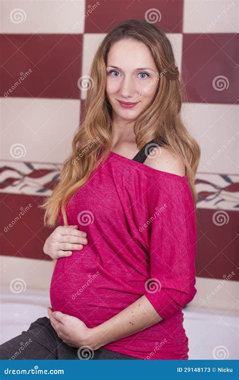 Femme Enceinte Mignonne Image Stock Image Du Couleurs 29148173