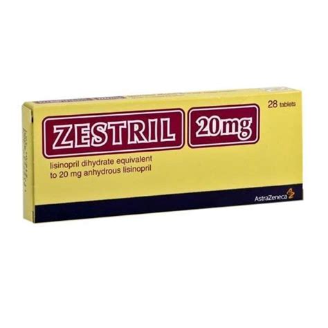 Zestril 20mg Tablets Lisinopril 28 Tablets Asset Pharmacy