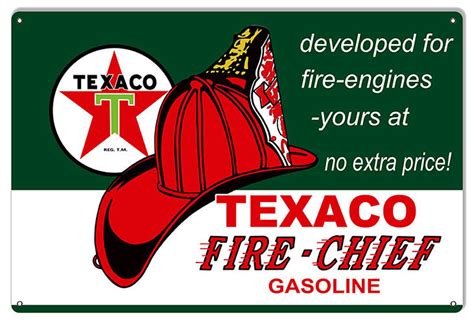 Texaco Fire Chief Gasoline Metal Sign Aged OR New Styles 2 Etsy