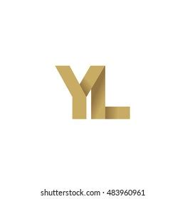 Initial Letters Yl Overlapping Fold Logo Stock Vector Royalty Free