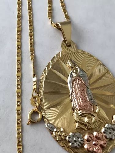 Medalla Virgen De Guadalupe 5 Cm Oro Laminado en venta en Tláhuac