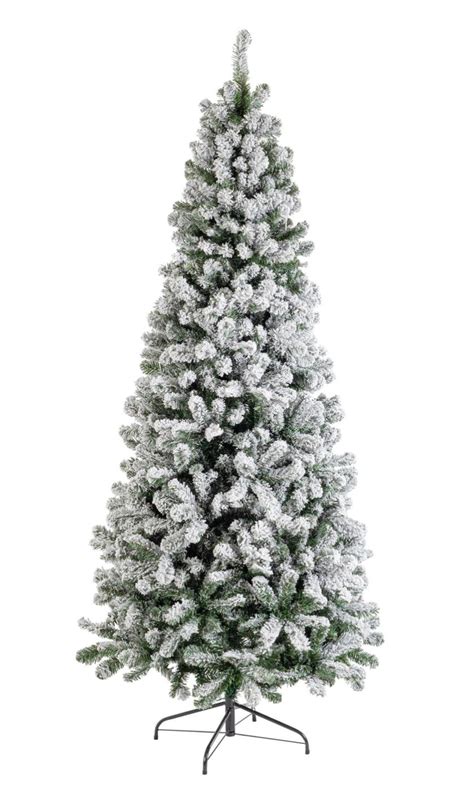 Albero Di Natale MILETTO Innevato Realistico Con Aghi In PVC Alto 210