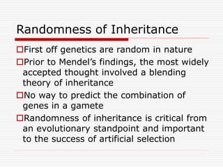 Inheritance And Randomness Of Genetics Ppt