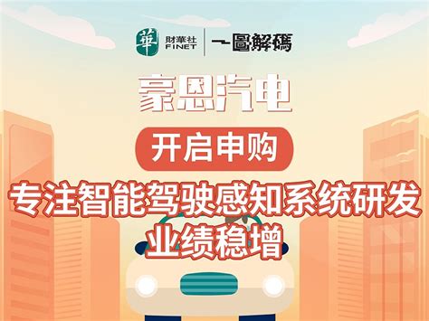 一图解码：豪恩汽电上市在即 智能驾驶细分赛道龙头 业绩稳增 6月20日，豪恩汽电sz301488 开启申购，发行价3978元股