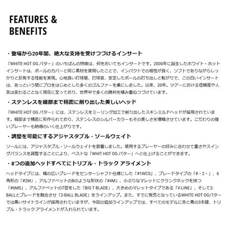 ODYSSEYキャロウェイゴルフ 日本仕様 オデッセイ WHITE HOT OG ホワイトホットOG BIG T パター STROKE LAB 装着モデル プロテクション 通販
