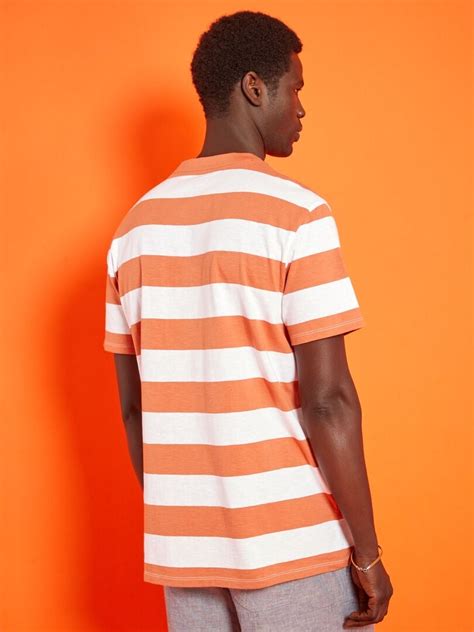 Camiseta De Rayas NARANJA Kiabi 9 00