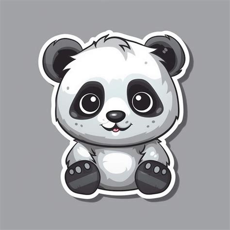 Um Urso Panda De Desenho Animado Sentado No Ch O Os Olhos Fechados