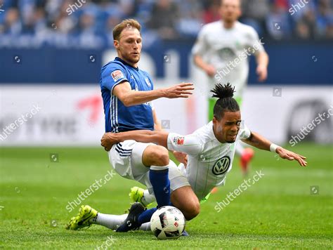 Schalkes Benedikt Hoewedes Left Wolfsburgs Daniel Editorial Stock Photo