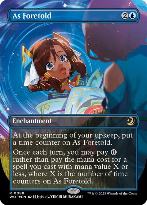 As Foretold Anime Borderless Confetti Foil Wilds Of Eldraine