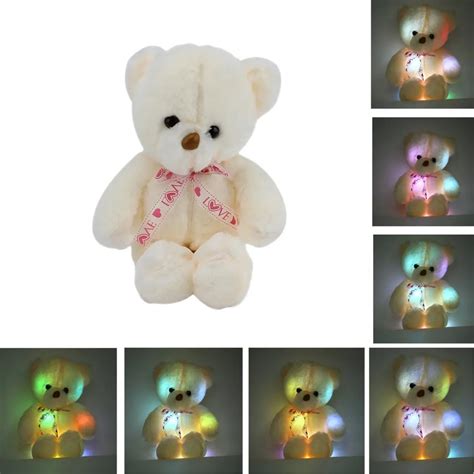50 см Красочный светящийся светодиодный светильник плюшевый медведь ...