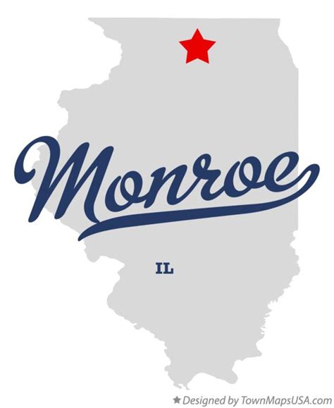 Map of Monroe, IL, Illinois