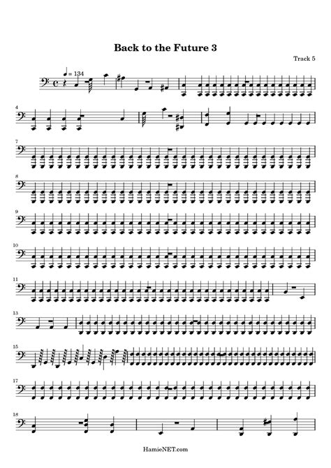 Back To The Future Sheet Music Back To The Future Score