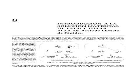 INTRODUCCIÓN A LA SOLUCIÓN MATRICIAL DE ESTRUCTURAS PDF Document