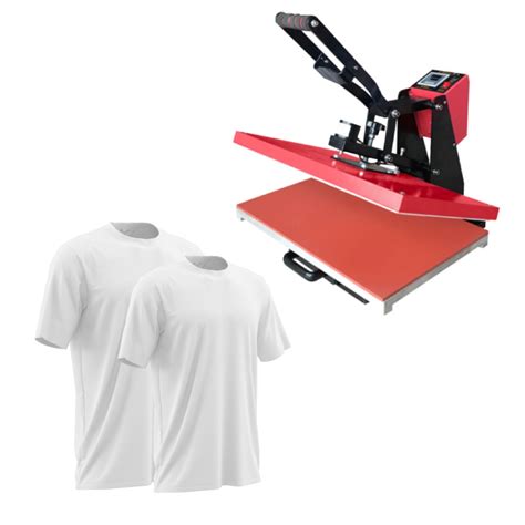 Kit Prensa Térmica 40x60 Base de Impressão Vermelha 110v Camiseta p