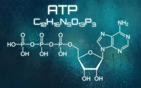 Adenosine Triphosphate Atp Structural Formula Stock Illustration