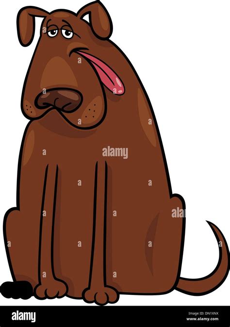 brown big dog cartoon illustration Stock Vector Image & Art - Alamy