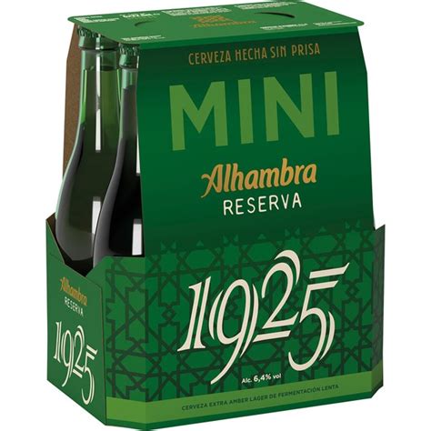 Cerveza Rubia Extra Pack 6 Botellas 22 50 Cl Formato Mini ALHAMBRA