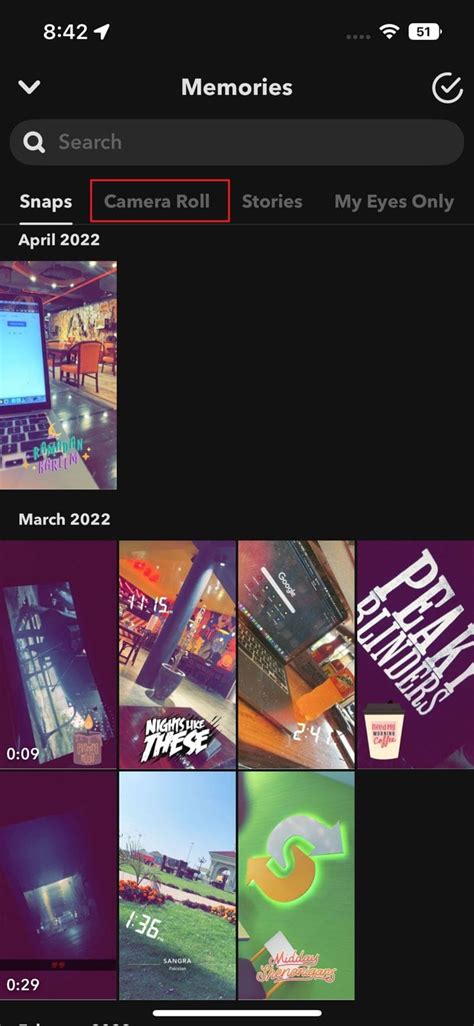 How To Send A Snap From Memories Camera Roll On Snapchat
