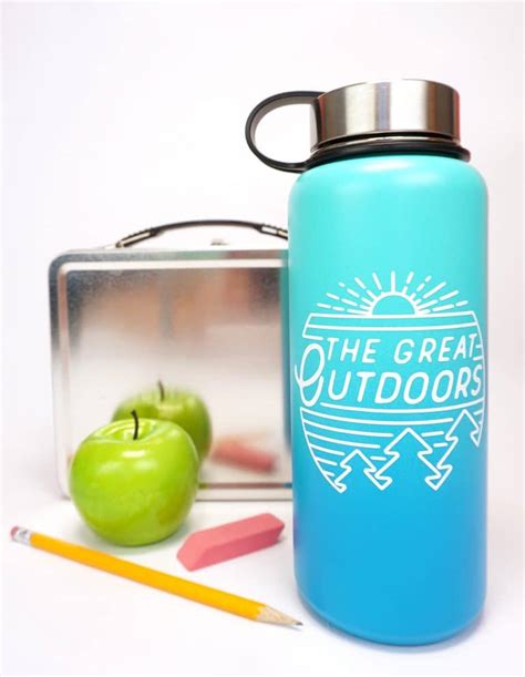 Custom Water Bottles With Cricut Happiness Is Homemade