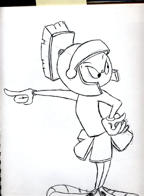 Marvin The Martian Sketch At PaintingValley Explore Collection Of