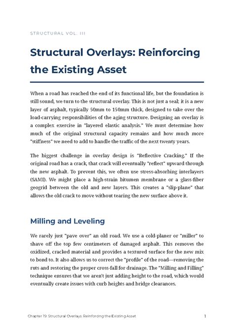 Chapter 19: Structural Overlays - Reinforcing Existing Assets - Studocu