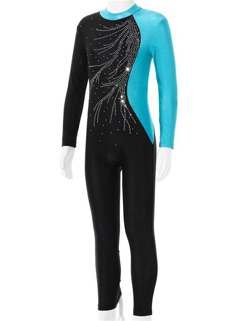 Eandarui Girls Sparkle Rhinestone Gymnastics Leotards With Sports Yoga