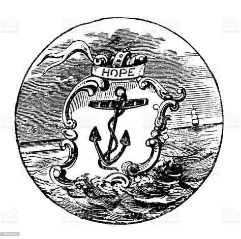 High Resolution Old State Seal Of Rhode Island Stock Illustration