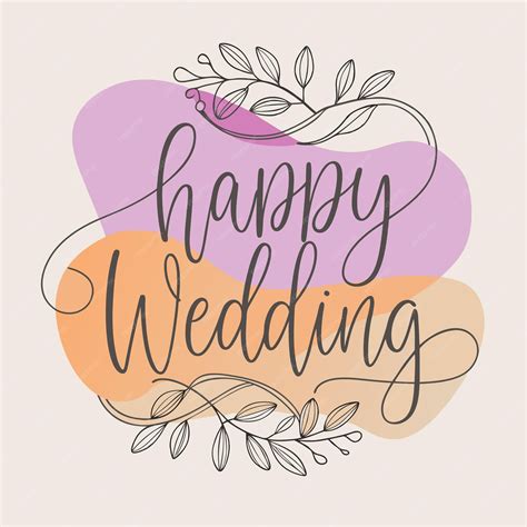 Happy Wedding Lettering Collections Wedding Lettering Greetings