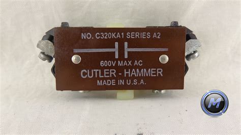 C320KA1: CUTLER-HAMMER, AUXILIARY CONTACT BLOCK, N.O., SERIES A2, 600VAC MAX / THE MOTOR CONTROL ...