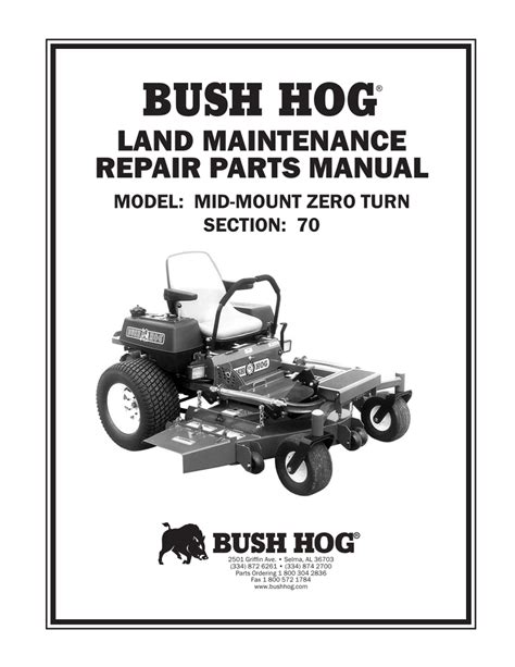 Bush Hog Zero Turn Mower Parts