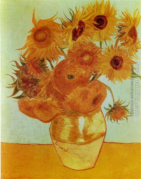 Twelve Sunflowers In A Vase By Vincent Van Gogh Oil Painting Reproduction