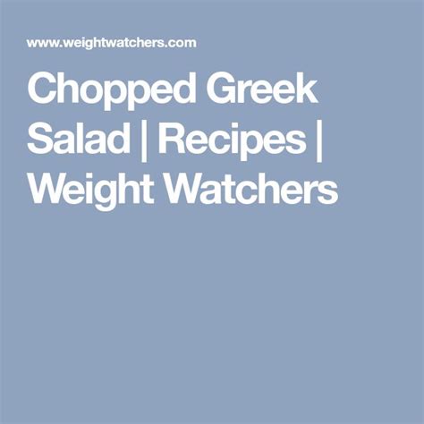 Chopped Greek Salad Recipe With The Words Chopped Greek Salad Recipes