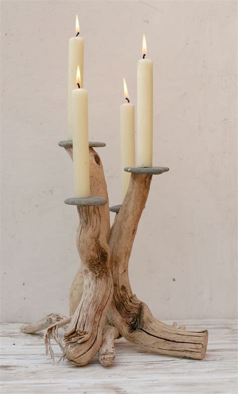 Driftwood Candle Holder Driftwood Candelabra Driftwood Candle Stand